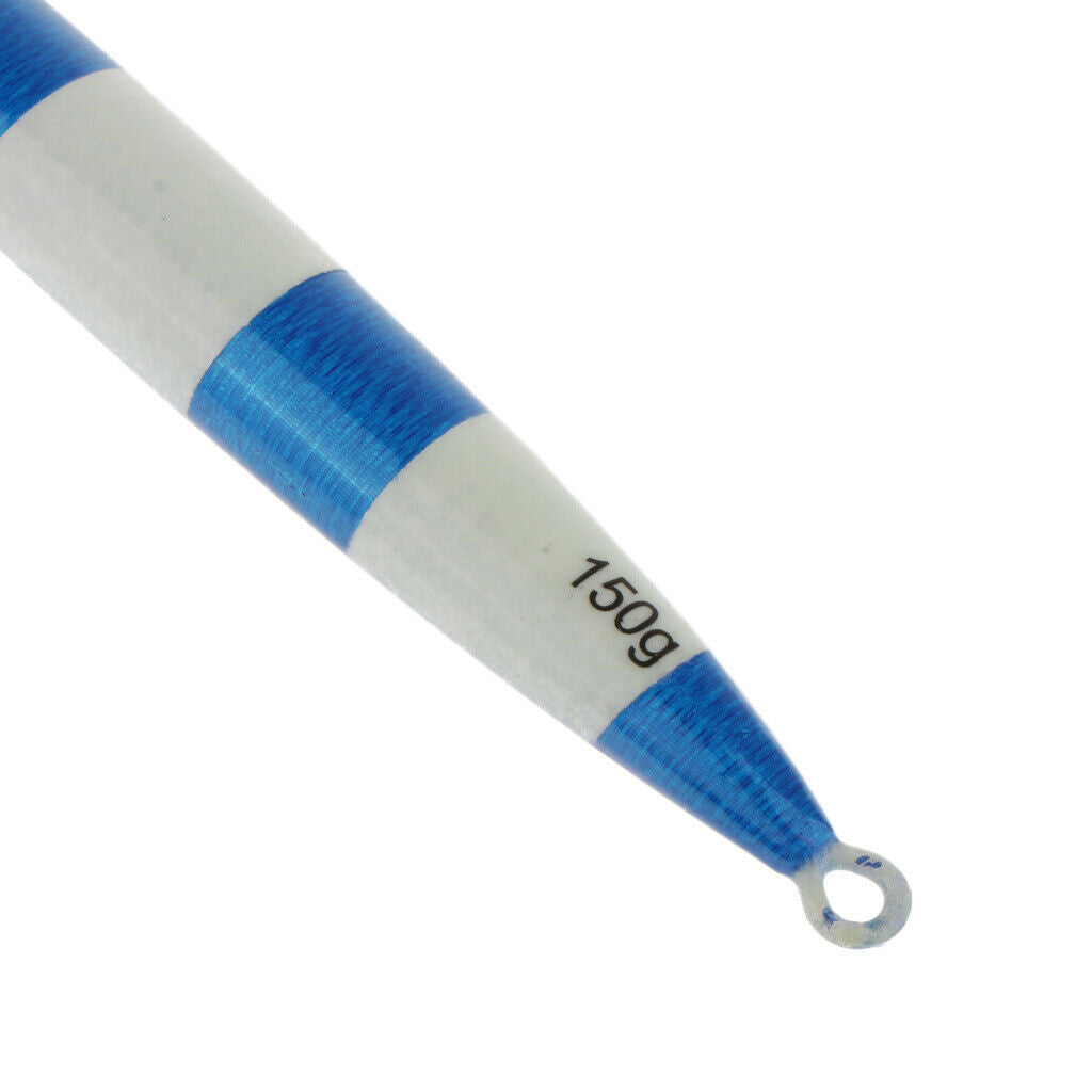 Heavy Casting Fishing Lure Metal Bait Deep Spoon Bass Jig 150g Blue