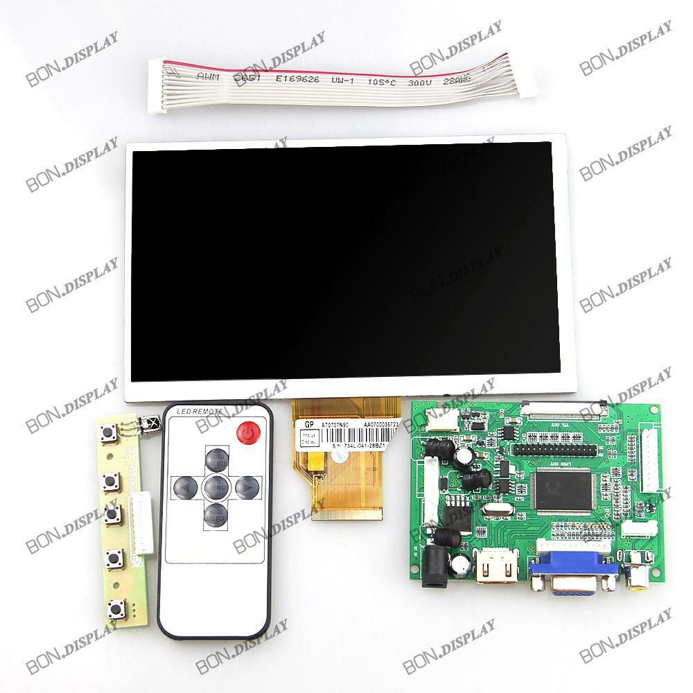 7" Inch TFT LCD Monitor AT070TN90 +  Driver Board HDMI VGA 2AV For Raspberry Pi