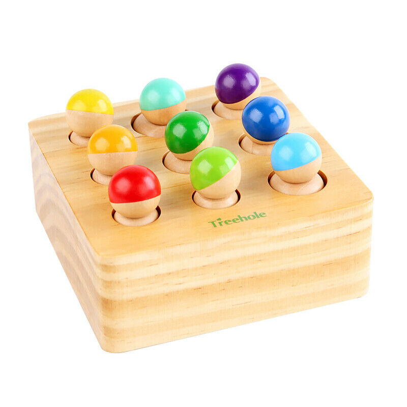 Baby Montessori Educational Wooden Toys Letter Matching game Color recognition