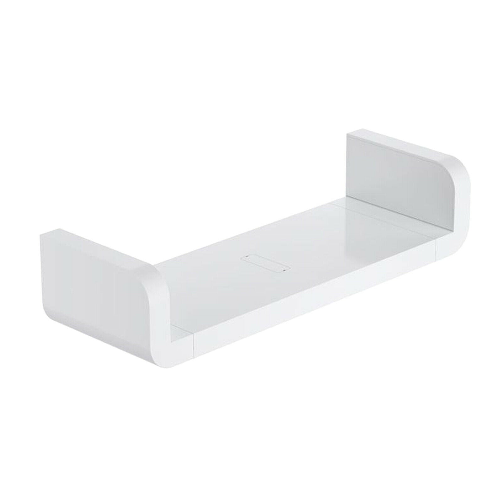 2X Floating Wall Shelves White U Shaped for Bathroom Display Organizer 32cm