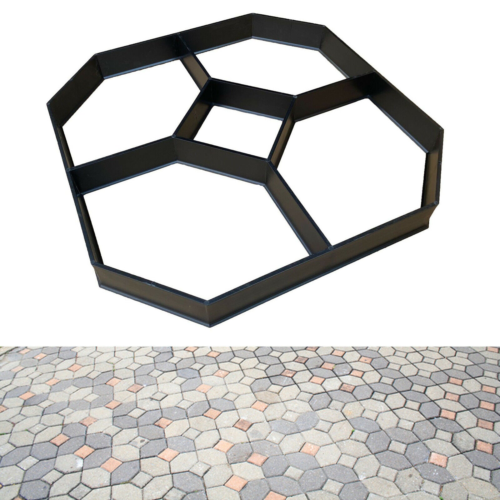 DIY Path Maker Concrete Mould Paver Patio Garden Brick Pavement Cement Mold