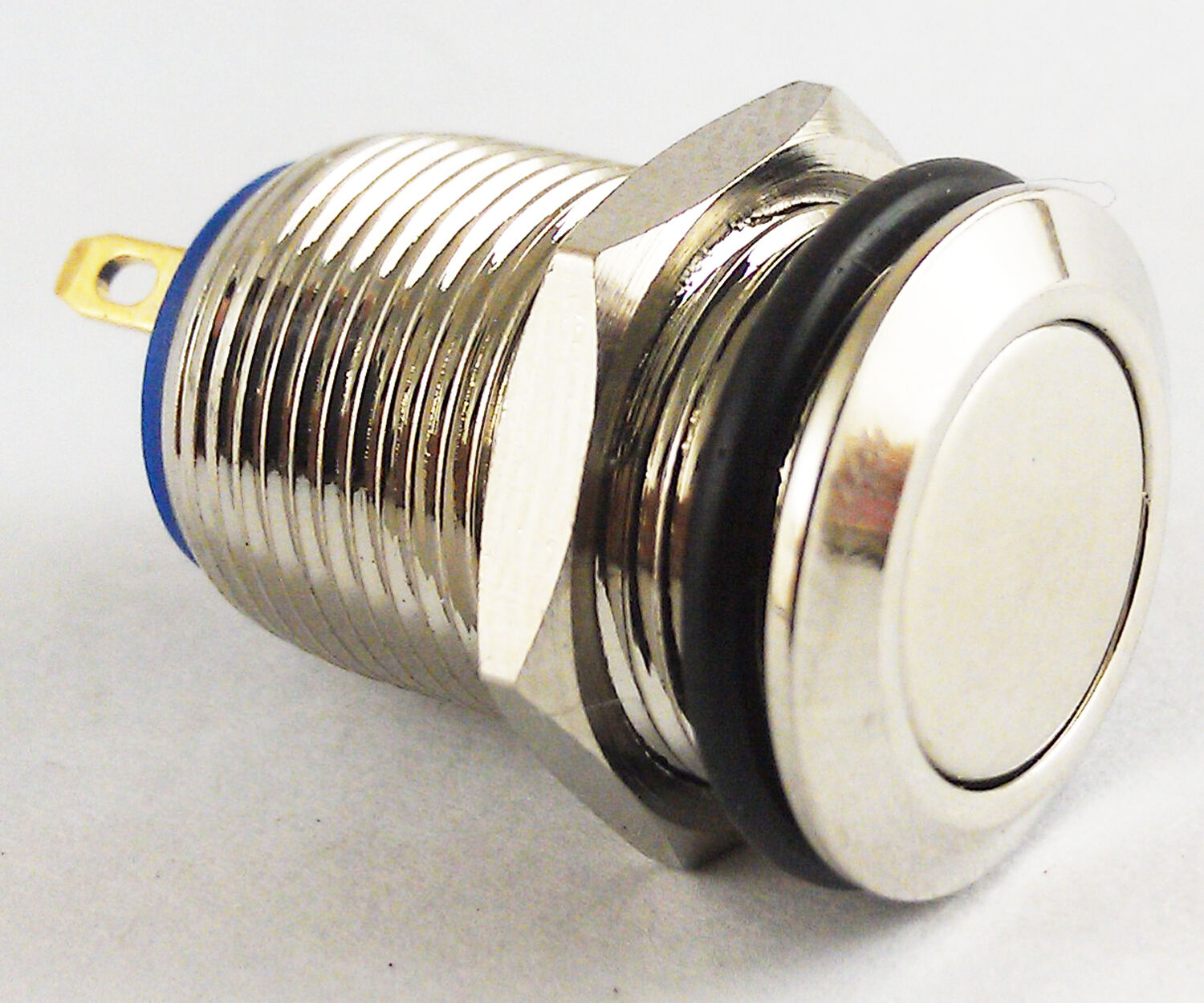 5x Metal Flat Push Button Momentary Horn Waterproof Resetable Switch 12mm QN12B1