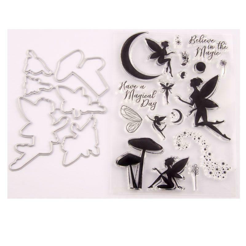 Angel Seal Stamp With Cutting Dies Stencil Set DIY Scrapbooking Embossing Album