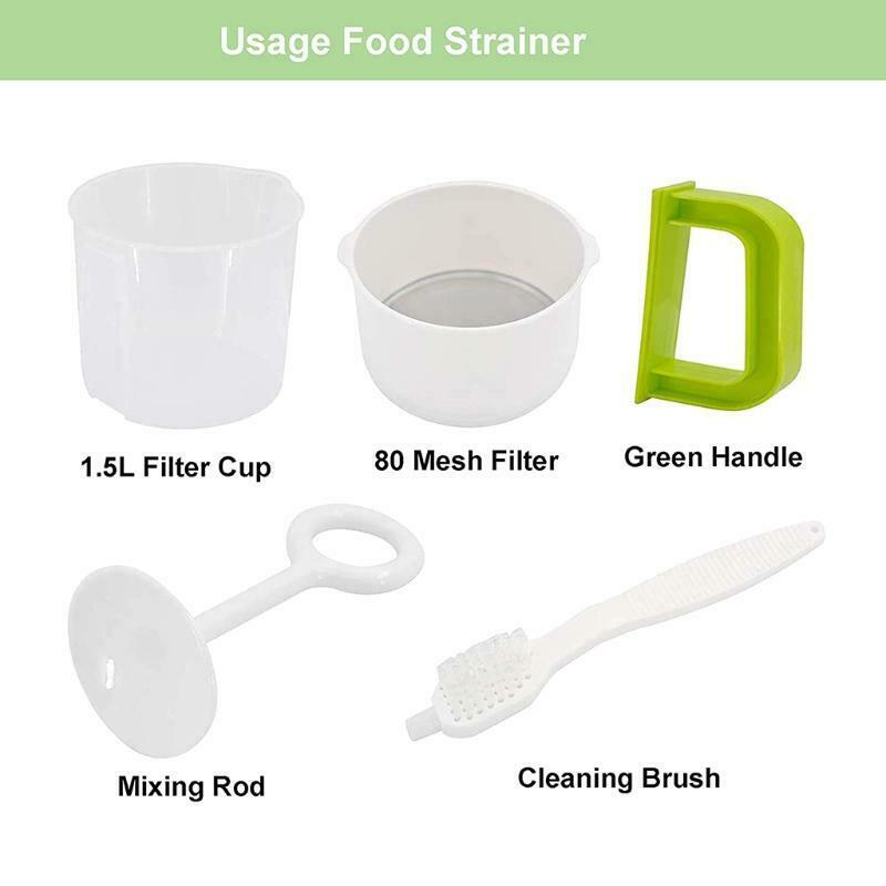 5 Pcs Yogurt Strainer Soy Milk Nut Greek Usage Food Strainer Household Durable