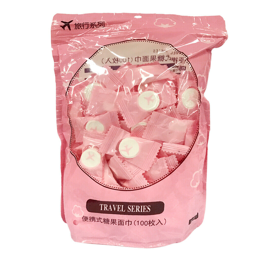 Travel Camping Compressed Towel Disposable Cotton Washcloth Toliet Paper 100