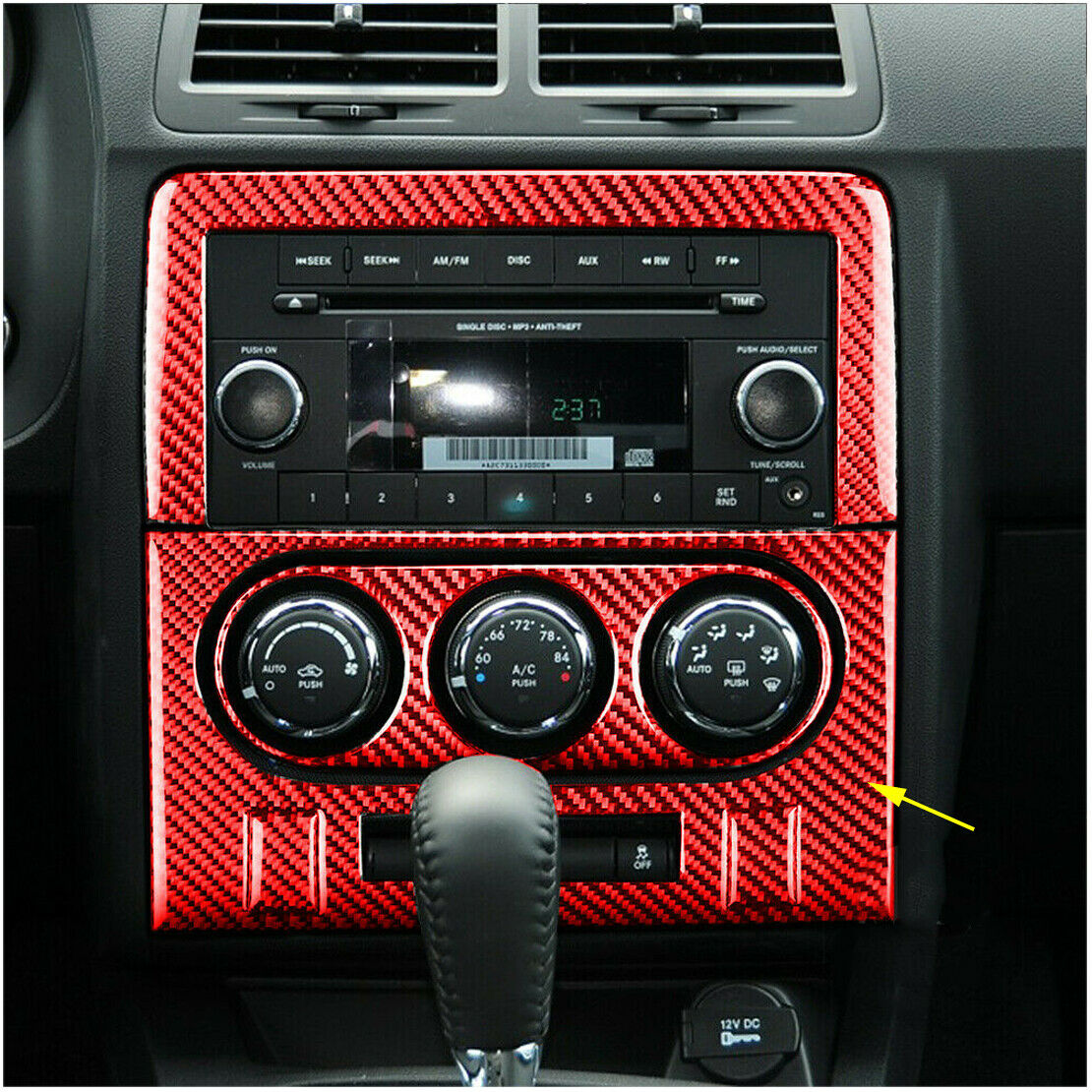 1x Carbon Fiber Style Air  panel Trim fit for Dodge Challenger 08-14