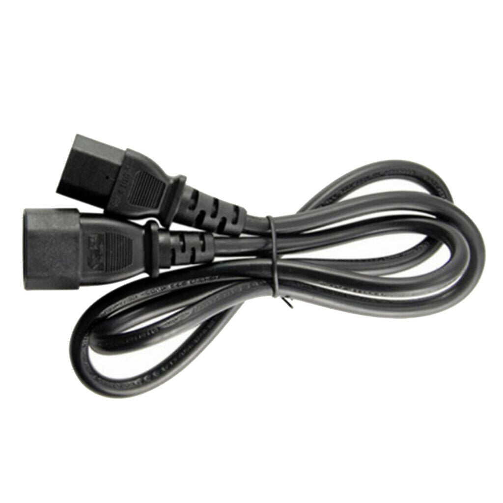 Black New PVC C14 Male to C13 Female Power Convertor 3.3ft Replacement