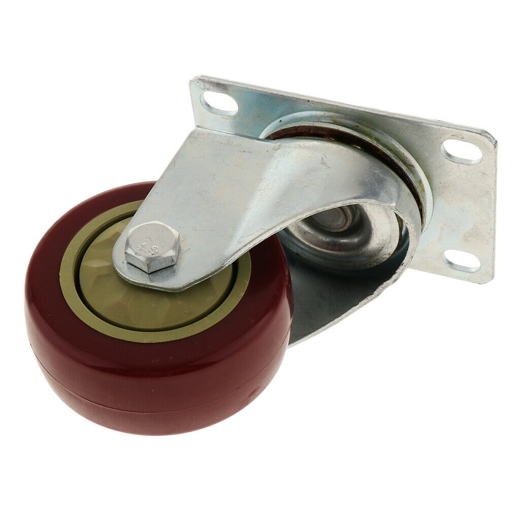 1 Piece 3inch PVC Jujube Wheel Rubber Single Wheel Casters Furniture Casters