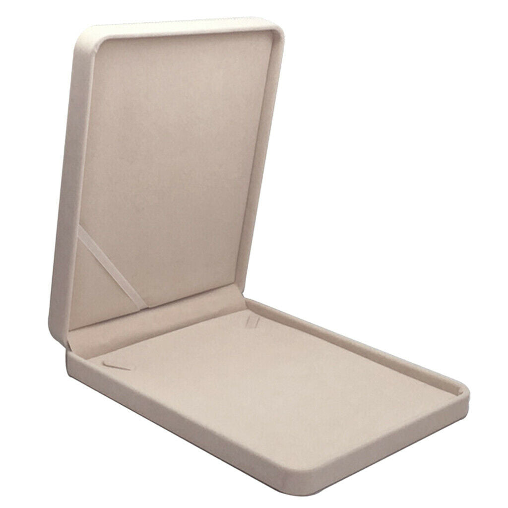 2x Fashion Velvet Jewelry Necklace Box Case Portable Jewelry Storage Case