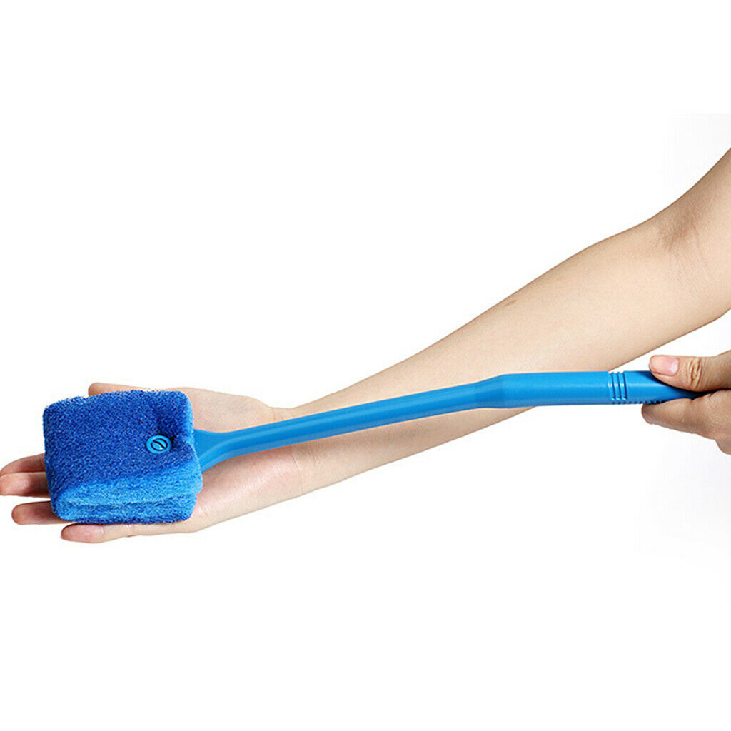 40cm Fish Tank Aquarium Glass Cleaner Cleaning Brush Algae Scrapper  Blue