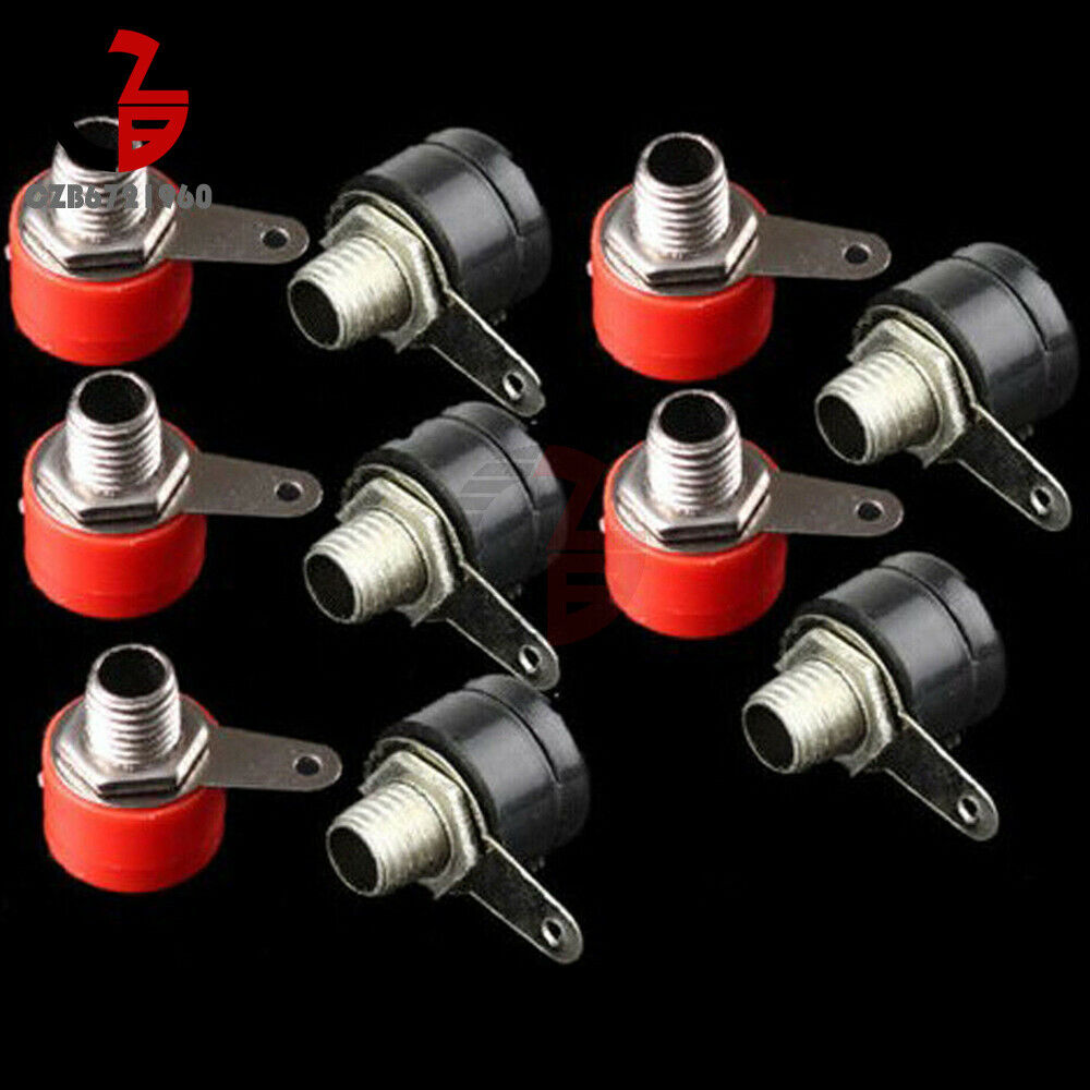 20x JS-910B 4mm Banana Jack Female Short (Red+Black) Terminal for Speaker Audio