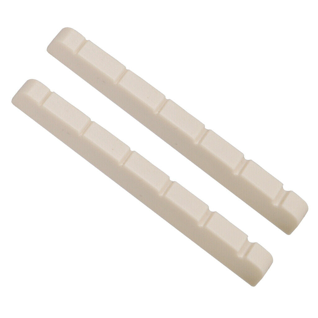 New Tech 6 String Bass Guitar Nut Saddle & Nut Guitar Replacement White