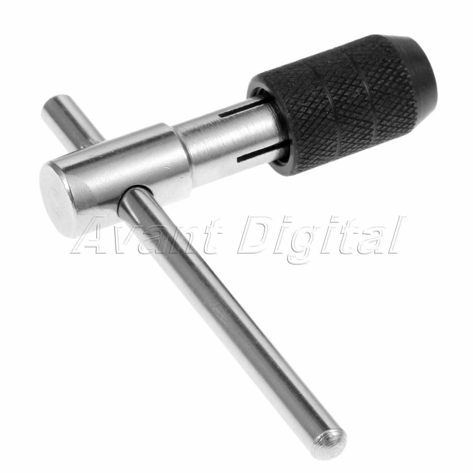 Stainless Steel Screw Tap Drill Bit Wrench Woodworking Hand Tool M6-M12 T Handle