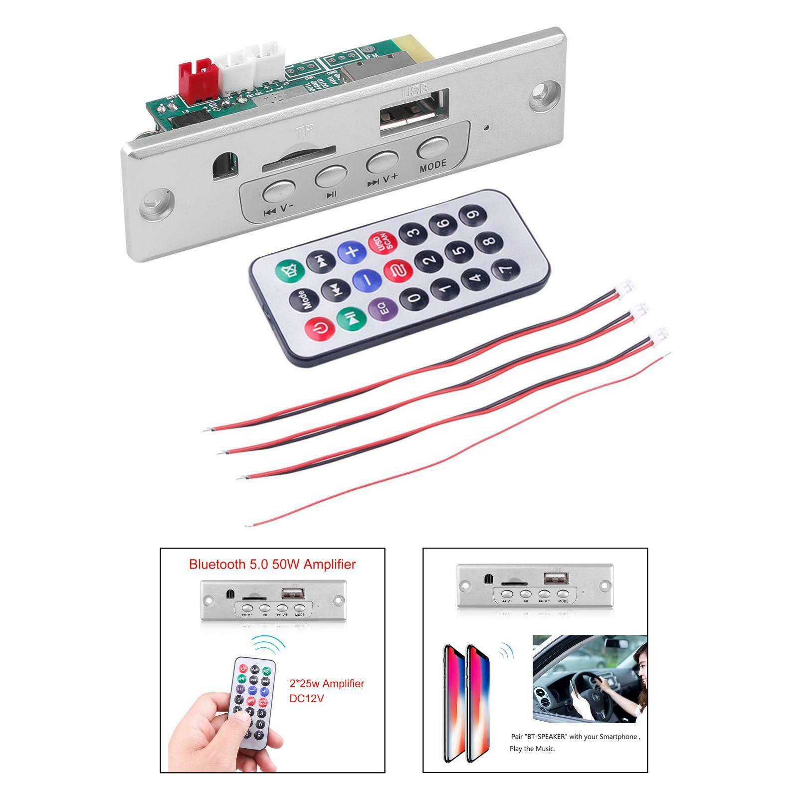 MP3 Player Decoder Board Audio Module with Remote Control Support Recording FM