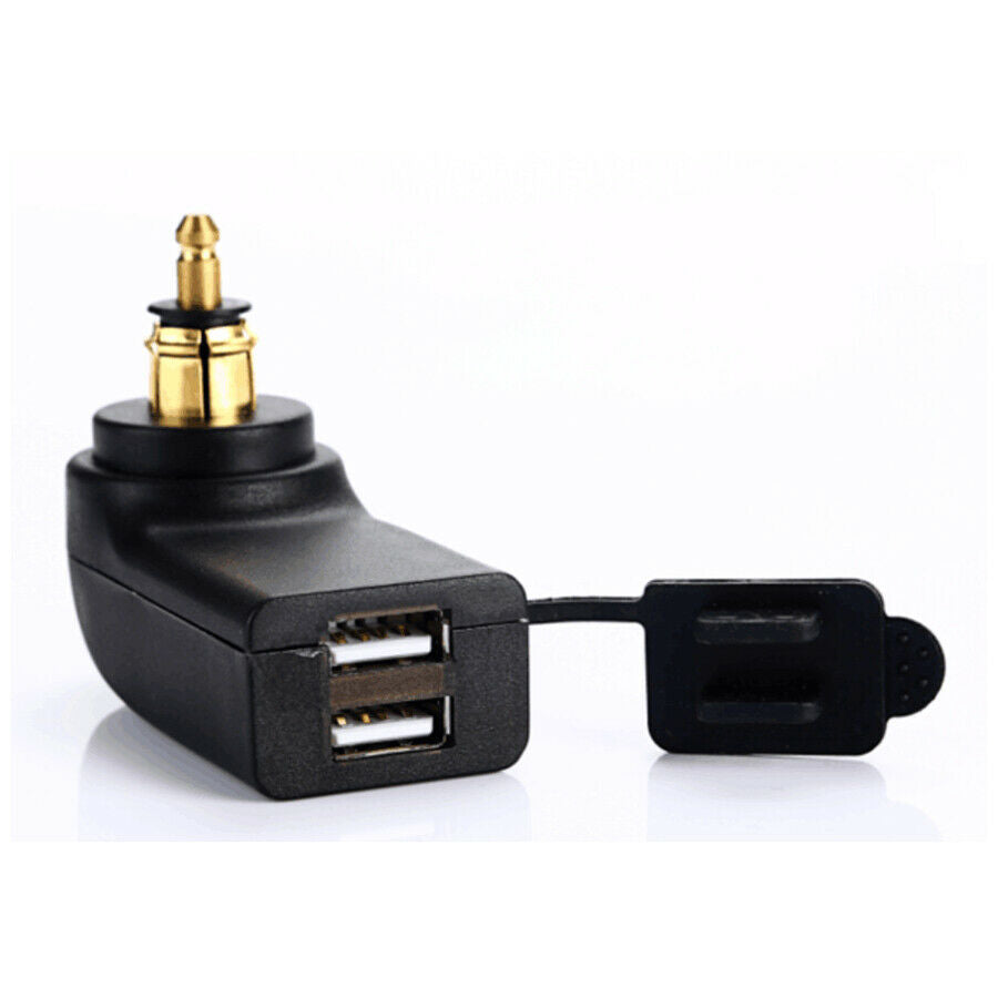 4.8A Dual Port USB Charger Voltmeter LED Digital Display For BMW Din Hella Plug