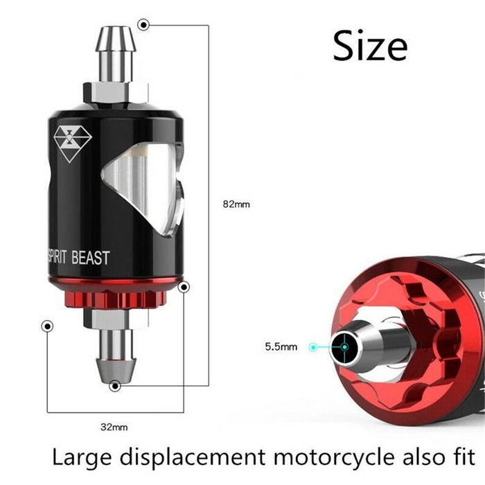 Motorcycle Bike Gasoline Filter Oil Fuel Filter Prevent Impurities Aluminum Kit