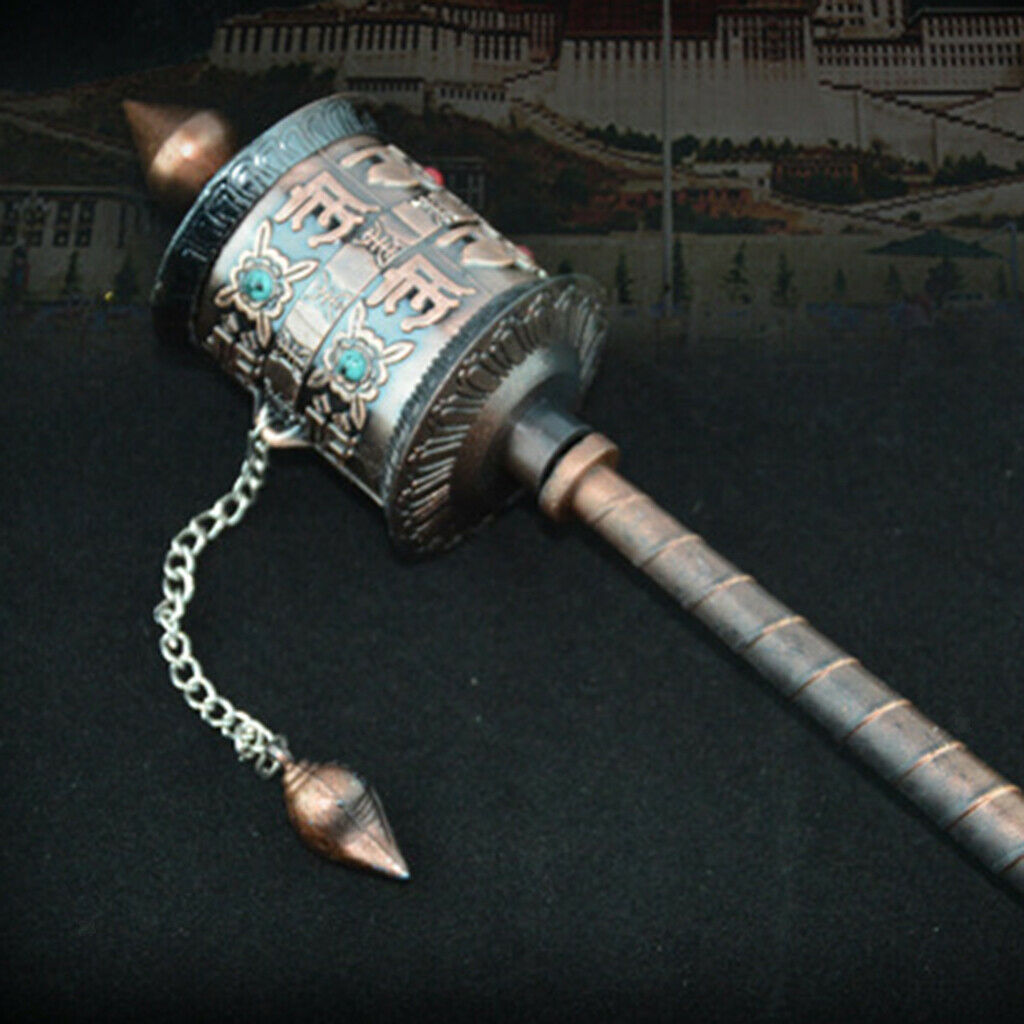 1 Piece Handcrafted Tibetan Prayer Wheel Alloy + Wood + Plastic Collectibles