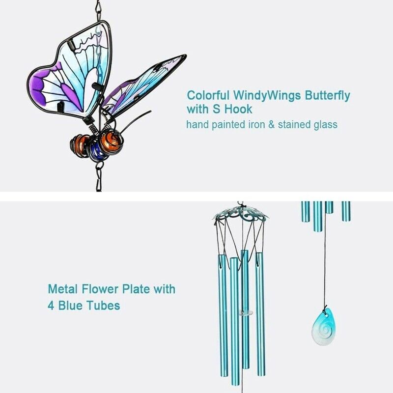 Tube Handmade Metal Music Wind Chime, Mobile Romantic Wind-Bell for FestivalG1Z4