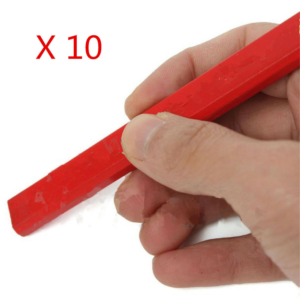 10x17.5cm Octagonal Red Hard Black Lead Carpenter Pencil Wood Working Mark T SJ