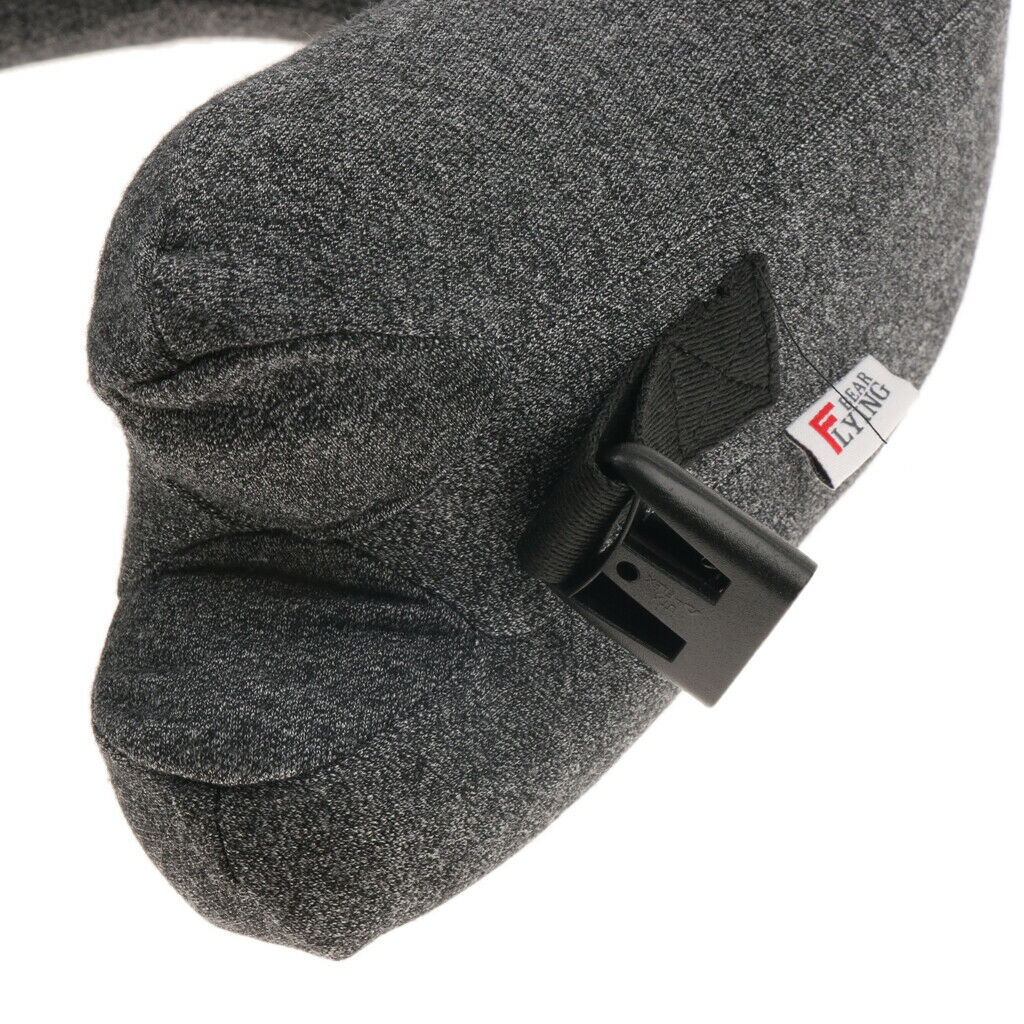Memory Foam U Shaped Travel Neck Head Pillow Support Cushion Pad Dark Gray