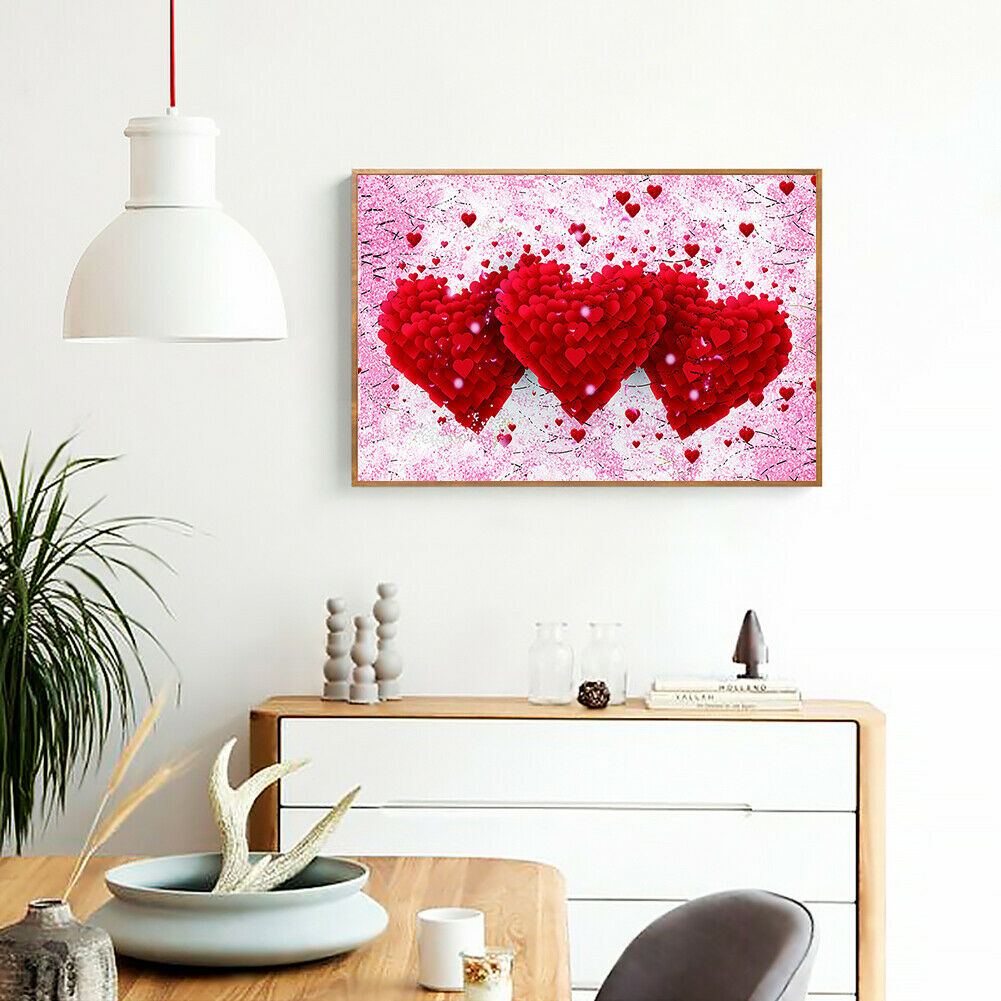 Full Round Drill Mosaic Craft DIY Valentine Love 5D Diamond Painting Poster @