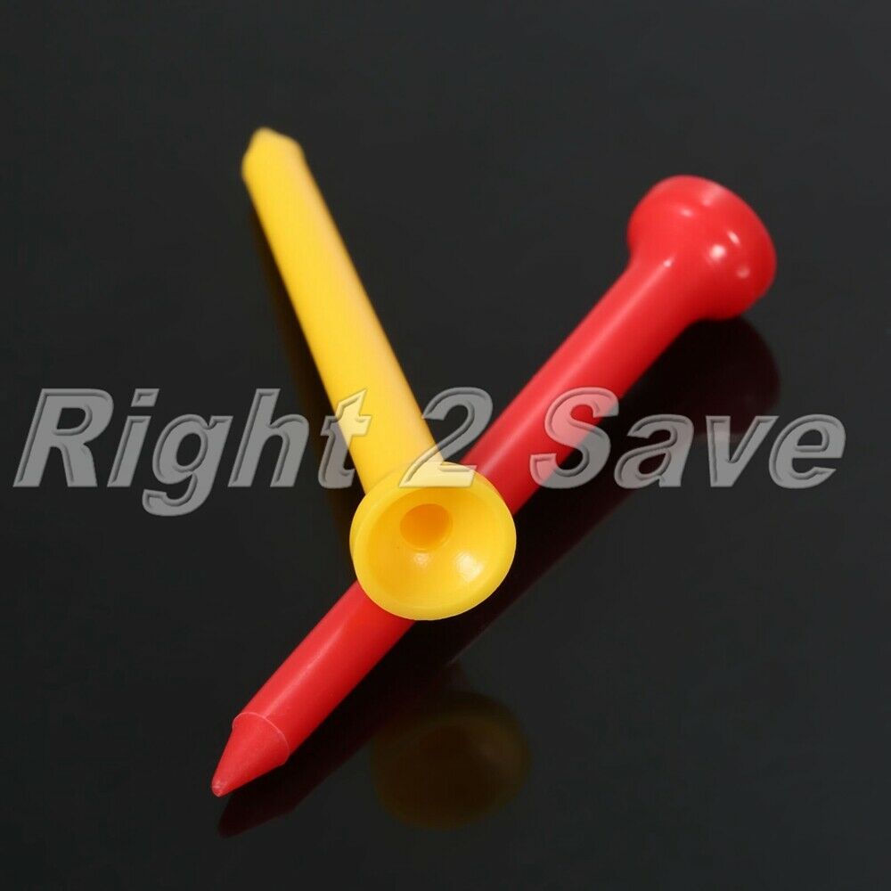 100 Pack 70mm 2.75"Plastic Mixed Cupped Wedge Shaped Golf Tees Wholesale Durable