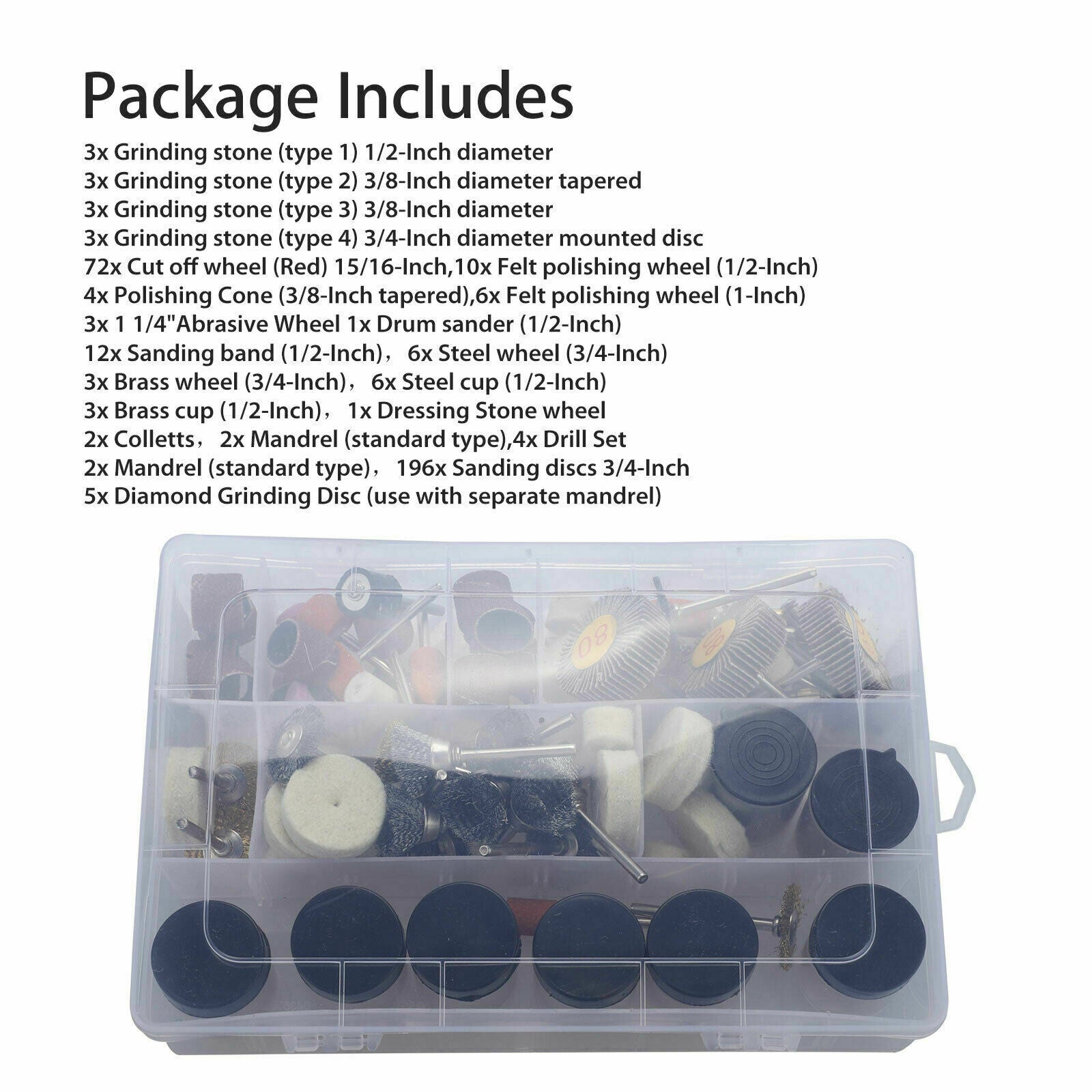 350Pcs Grinding Sanding Polishing Grinder Tool Set For Rotary Accessory