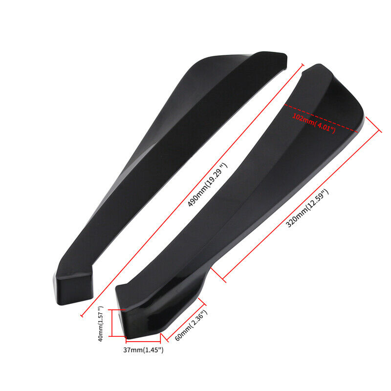 Universal Racing Car Side Skirt Rear Lip Splitter Winglet Wings Diffuser Spoiler