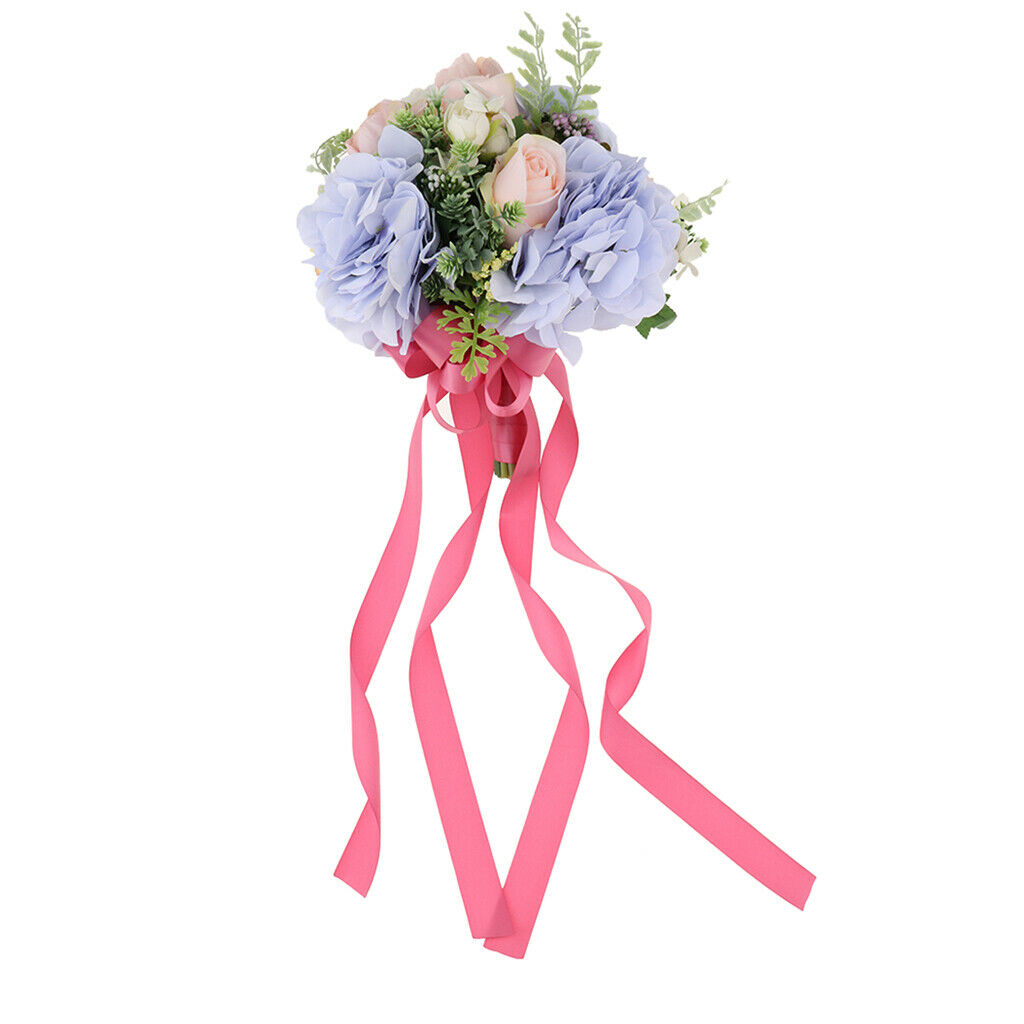 Romantic Rose Wedding Bridal Bouquet Hand Holding Flowers- Colorful Elegant