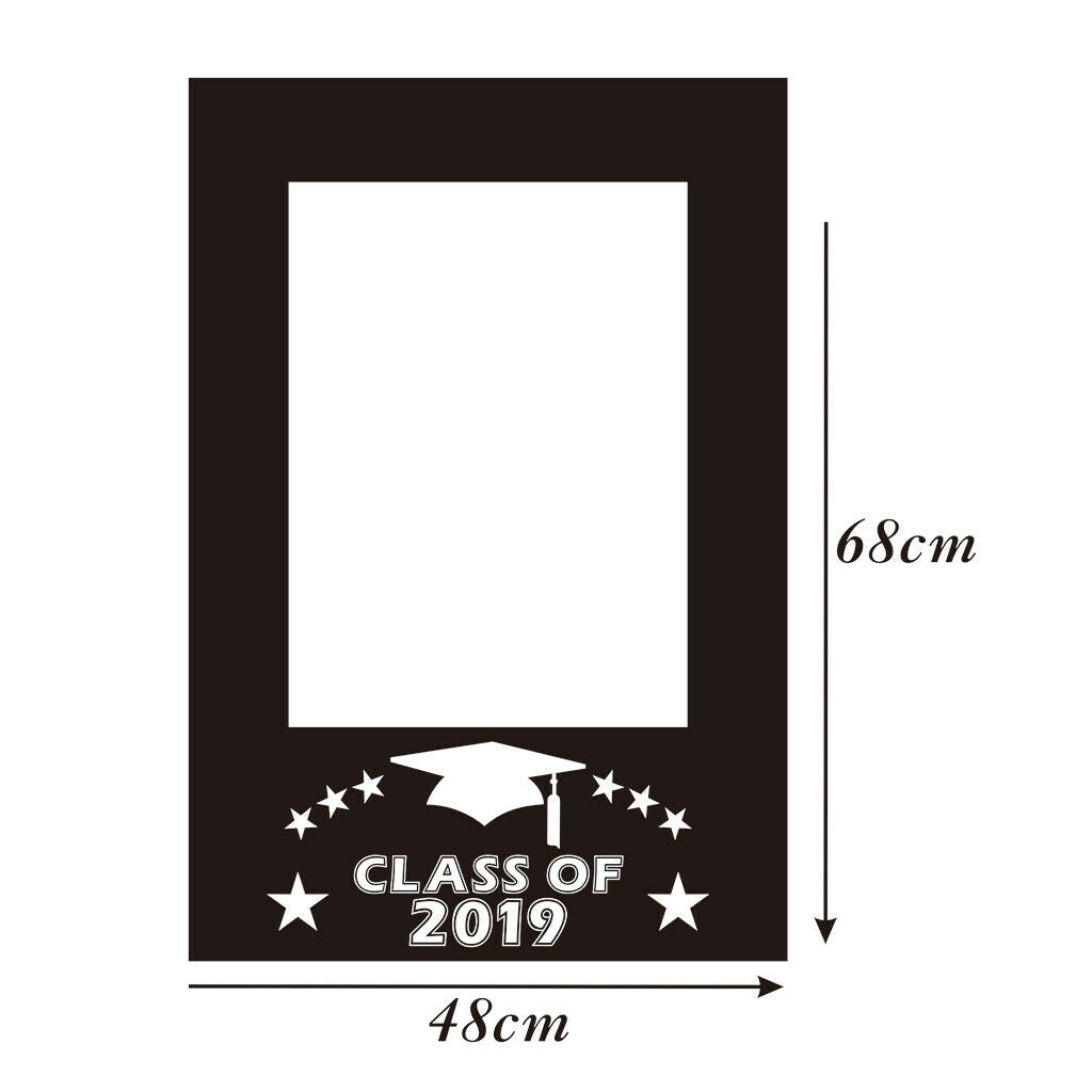 2019 Graduation Photo Booth Props Picture Frame Cutouts Party Supplies Decor