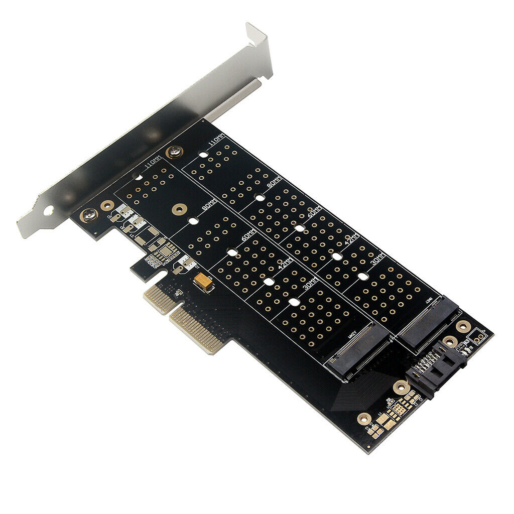 PCI-E 4X to M.2 SSD Adapter Card B-key + M-key M.2 + NVME Converter Card