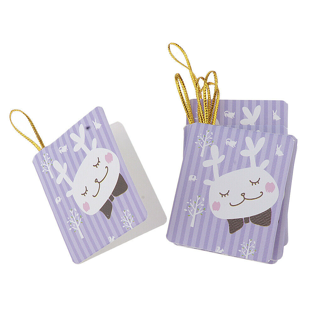 216 Pieces Cartoon Animal Message Note Cards Hanging Gift Card Party Supply