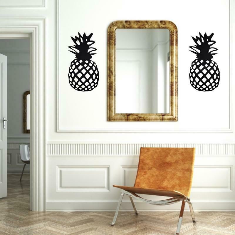 Metal Pineapple Shaped Wrought Iron Pendant Wall Decor Hollow Hanging Ornament