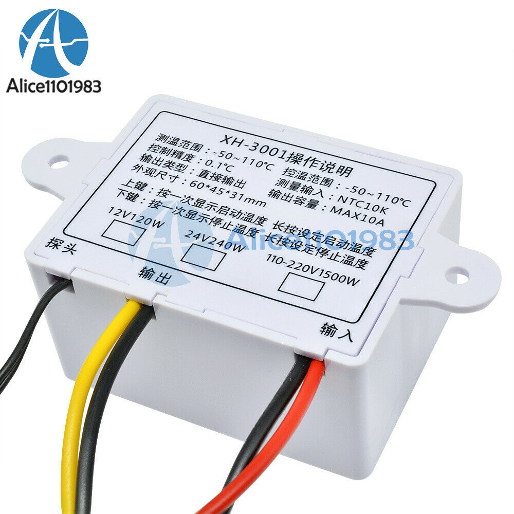 Digital XH-W3001 AC110-220V LED Temperature Controller Thermostat Control Switch