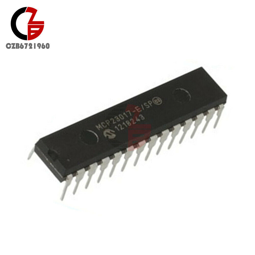 10PCS MCP23017-E/SP DIP-28 MCP23017 16-Bit I/O Expander with I2C Interface IC