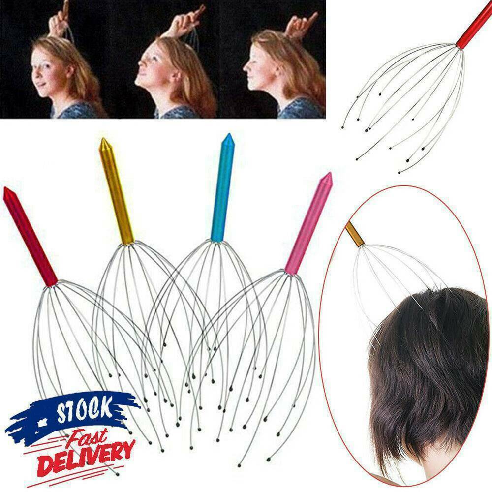 3 PCS Massager Head Scratcher Scalp Octopus Therapeutic Head for Deep Relaxation