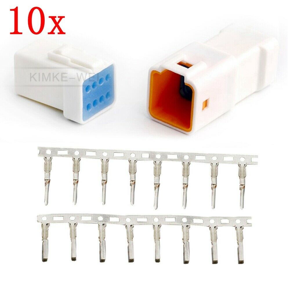 10x JST08T/08R-JWPF-VSLE-S JST Series Waterproof Connector Plug Kits New