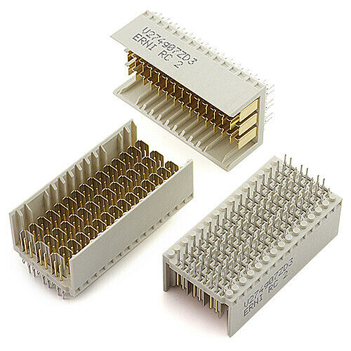 [2pcs] 973019 Hard Metric Connectors 90/45P 2.5mm THT