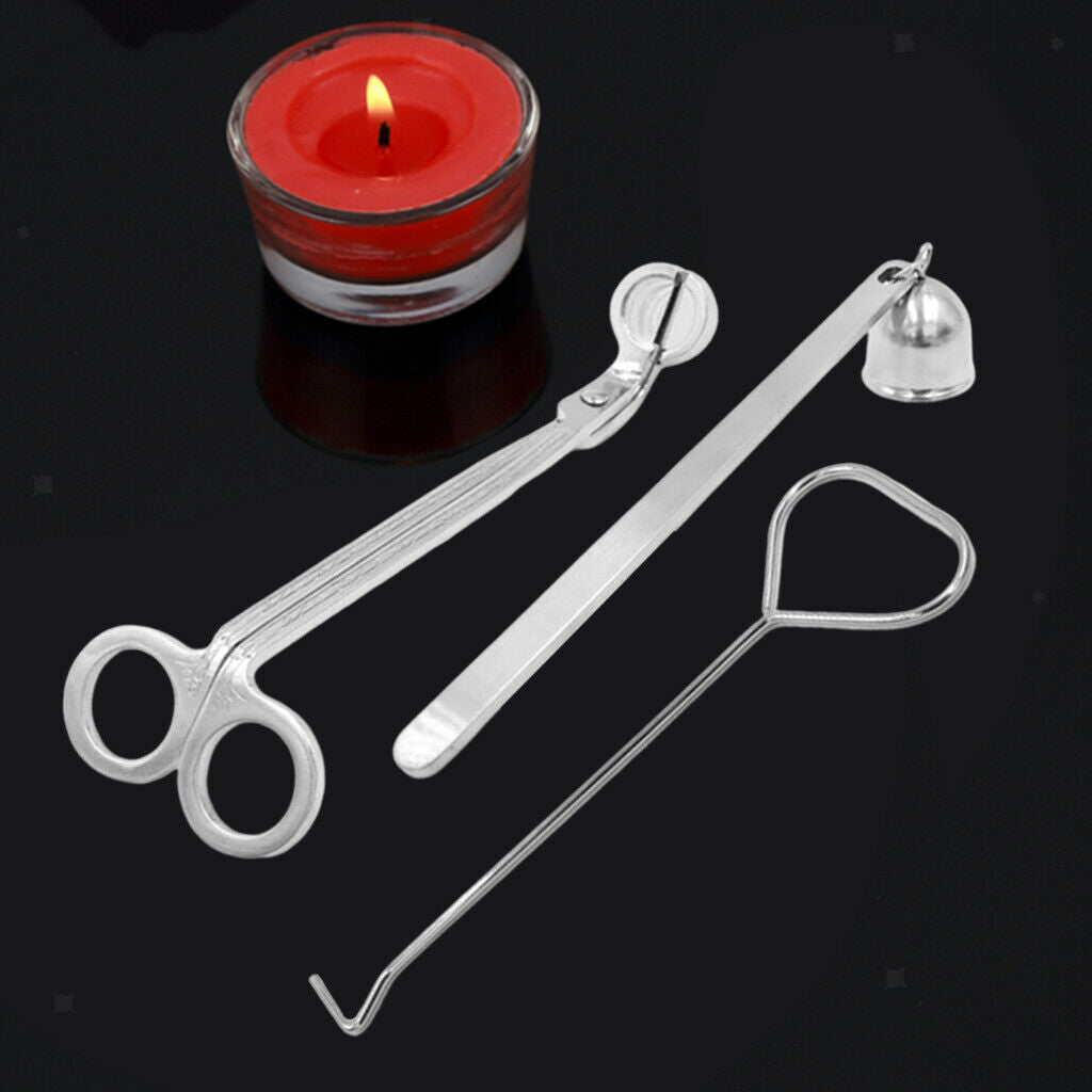 3PCS/Set Candle Wick Trimmer Snuffer Dipper Candlewick Cutter Tool Kit