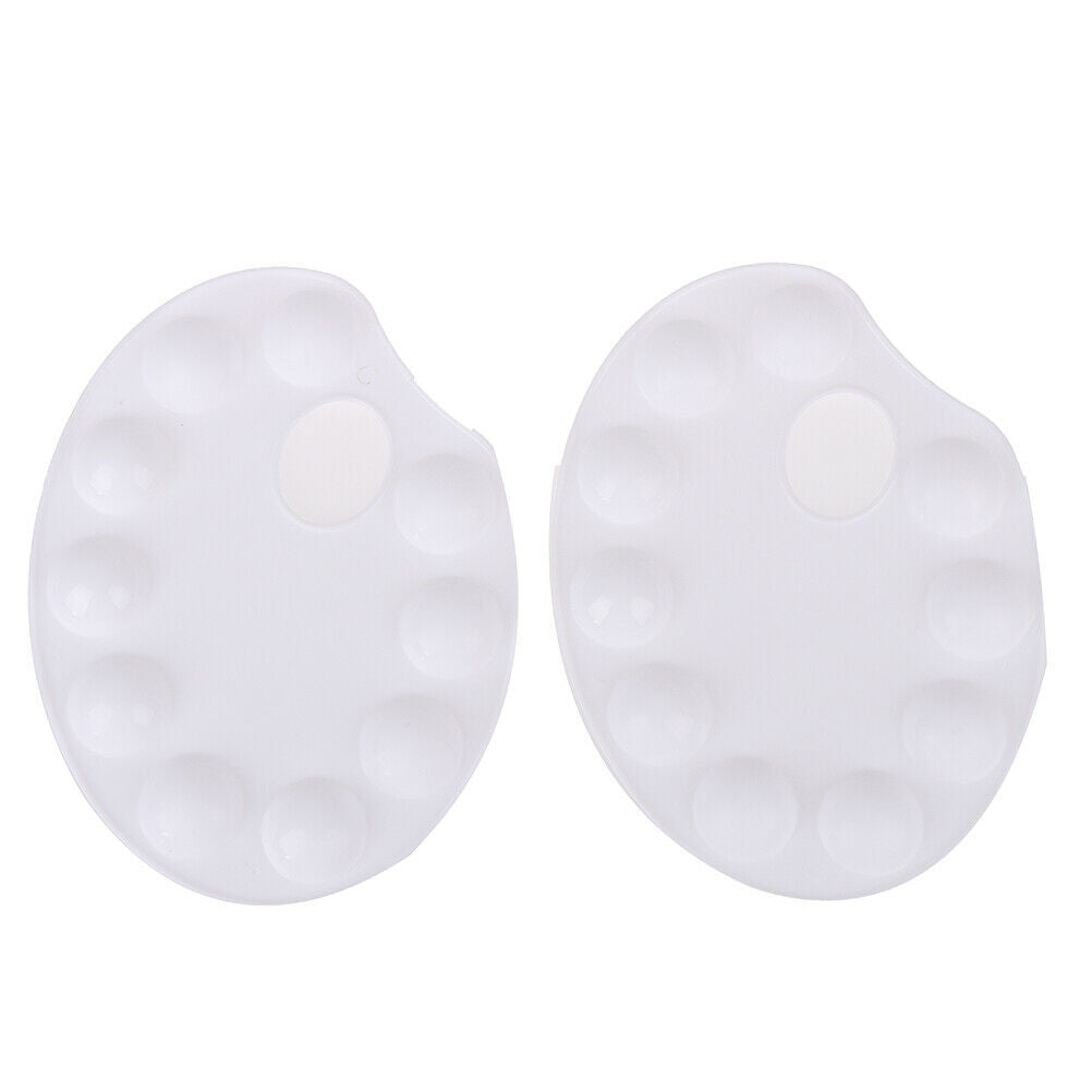 2PC 10 Holes Palette Artist Children Students Color Mixing Tray Painting .l8