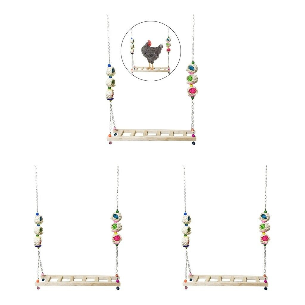 2x Handmade Chicken Ladder Parrots Perch Stand Chicken Large Birds Parrots
