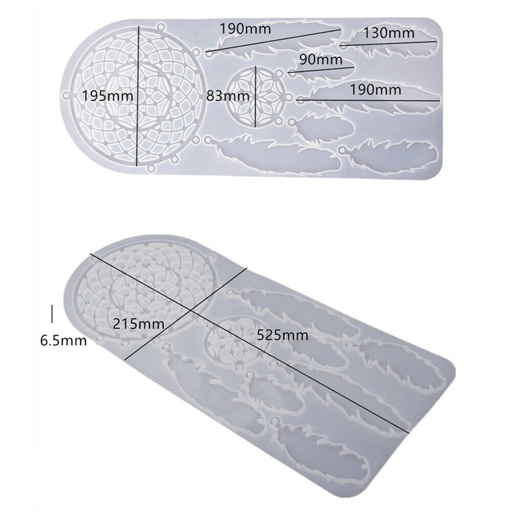 Epoxy Dream Catcher Silicone Mold Wind Chime Pendant Decoration Handmade Casting