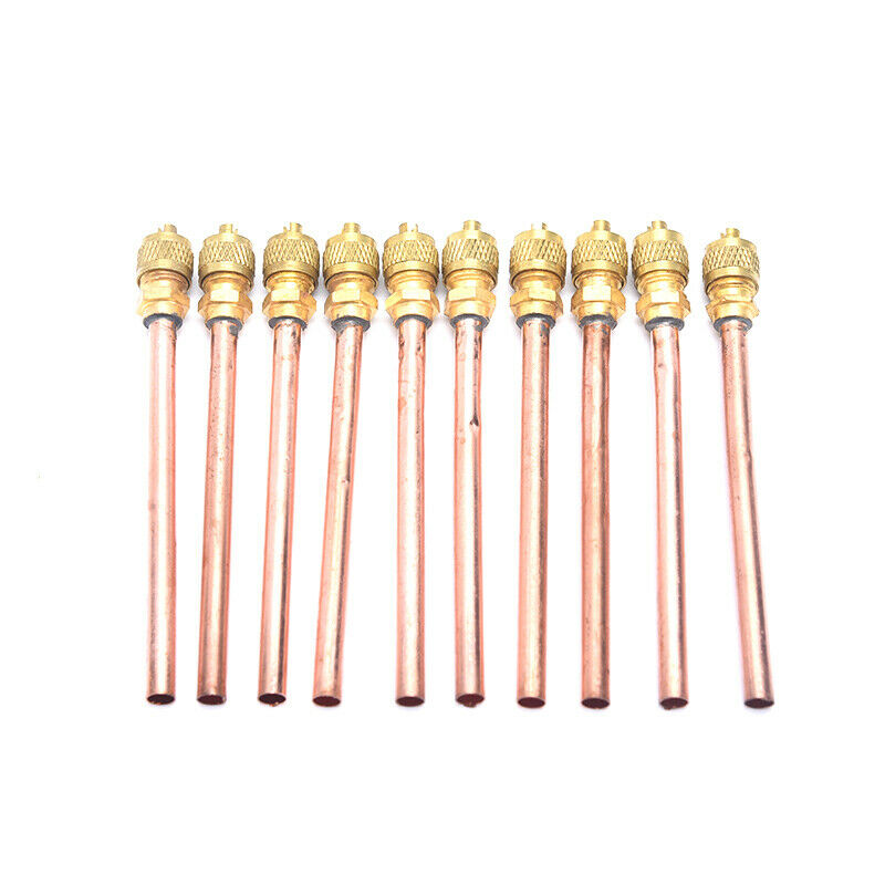 10PCS Air Conditioner Refrigeration Access Valves 6mm OD Copper Tube Fill JYDFA