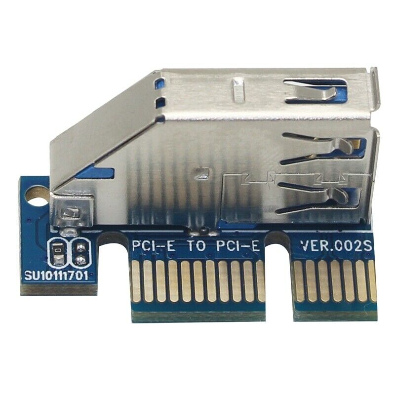 UEX101 PCI-E X1 to X1 Extension Riser Card Adapter with USB3.0 Cable D4X5X5