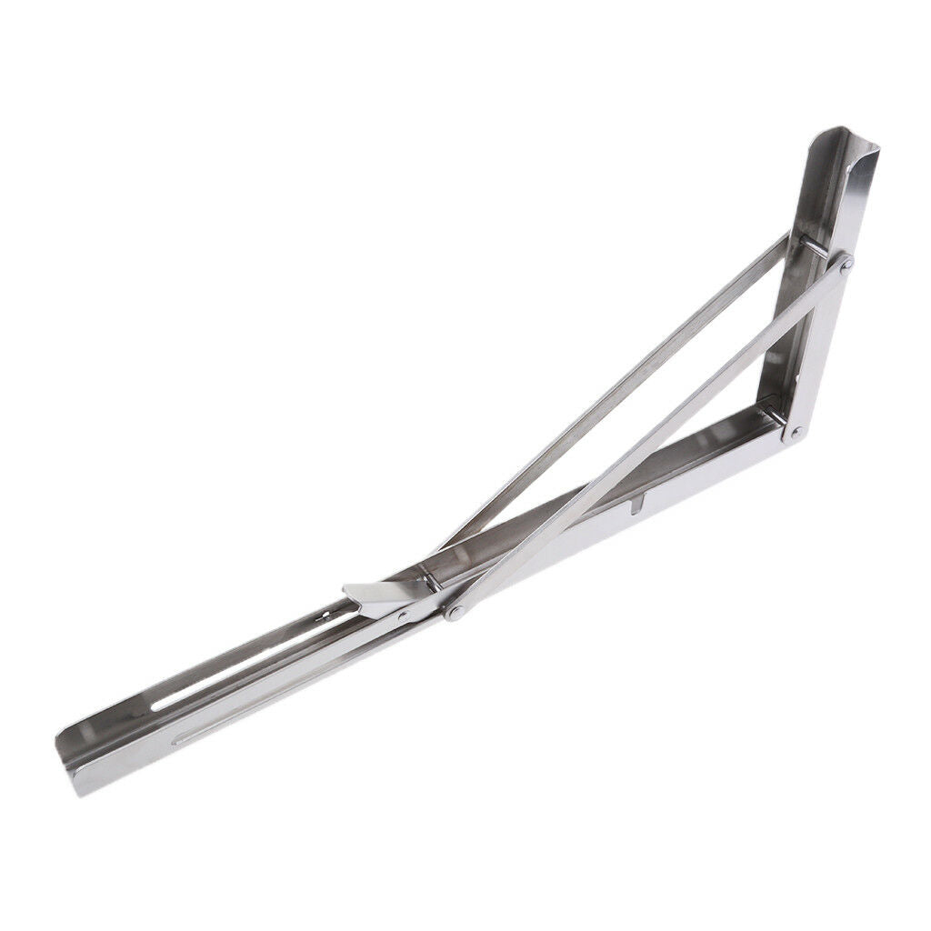 2pcs Boat Foldable Bench Shelf Table Bracket Support Stainless Steel 16"