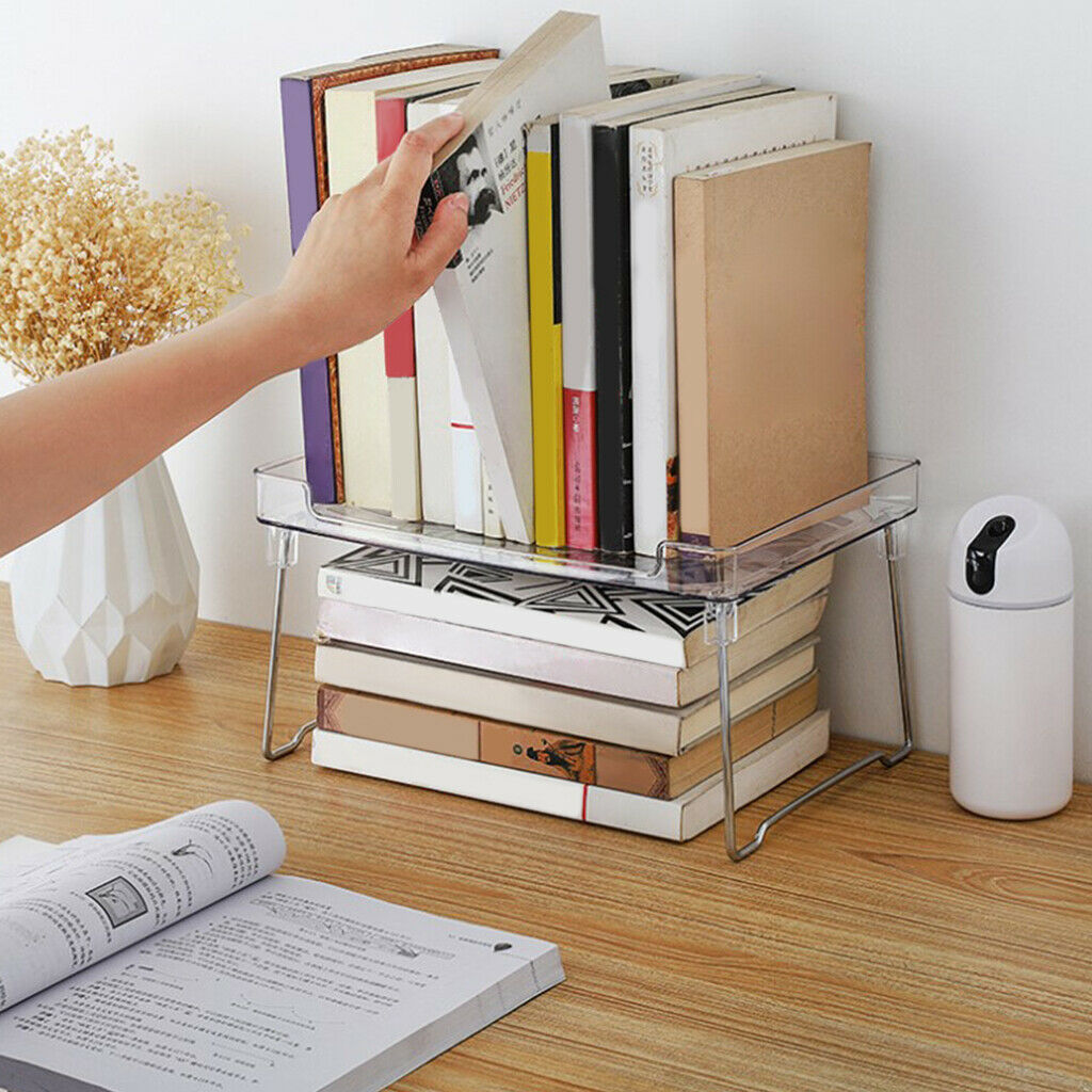 Stackable Cabinet Organizer Storage Rack Tabletop Shelf Organization Stand