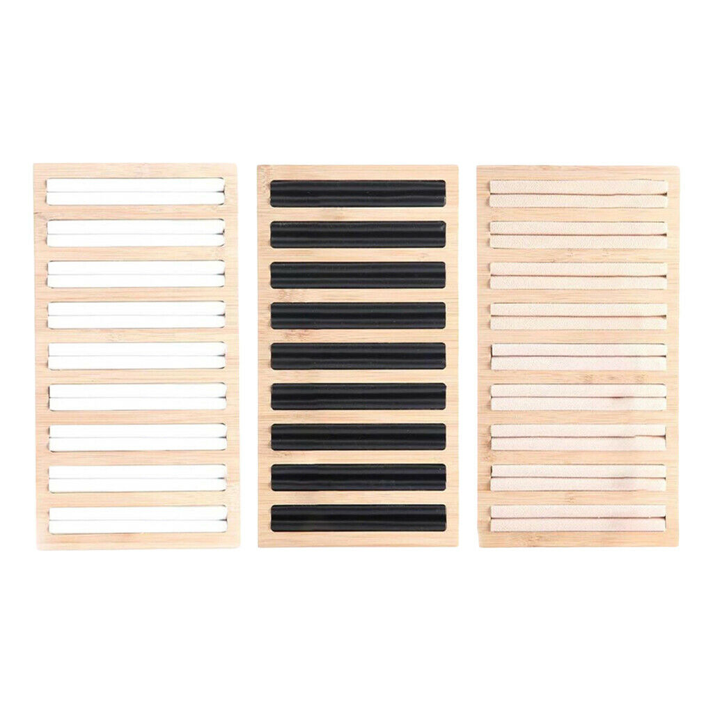 Bamboo Wooden Rings Jewelry Tabletop Display Plate for Stores Retail Shop