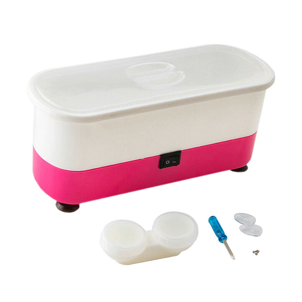 Portable Plastic Cleansing Machine Optical Glasses Contact Lens Cleaner Pink
