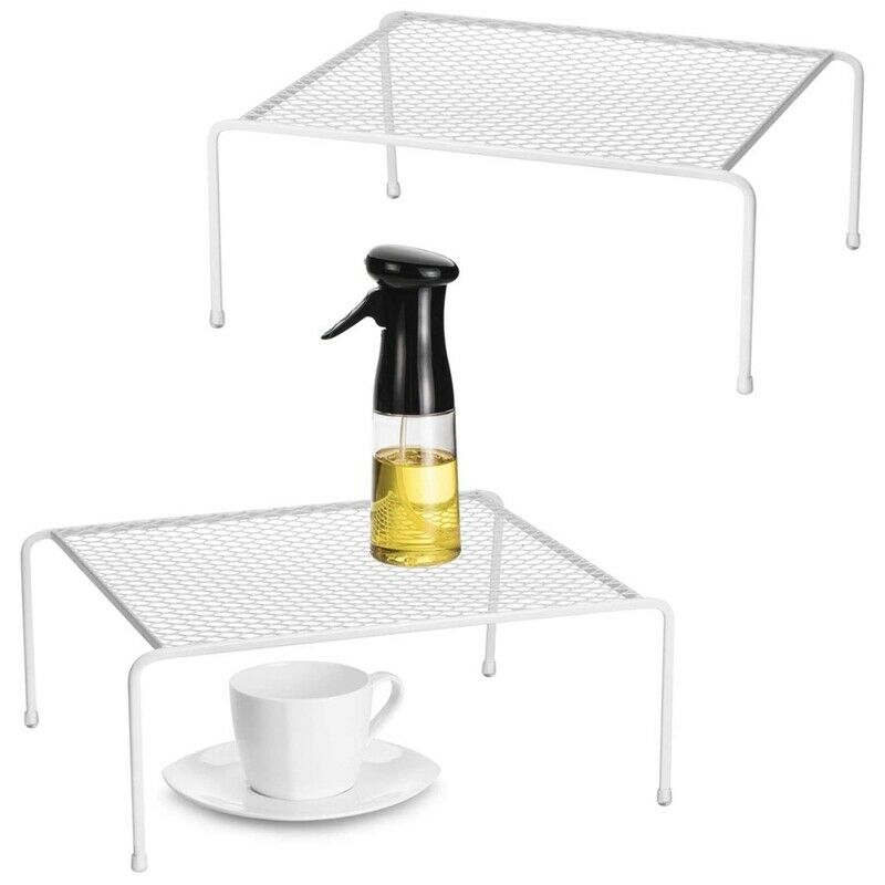 Kitchen Cupboard Organiser Pack Metal Wire Storage Shelfs Insert Rack for KiZ3N6
