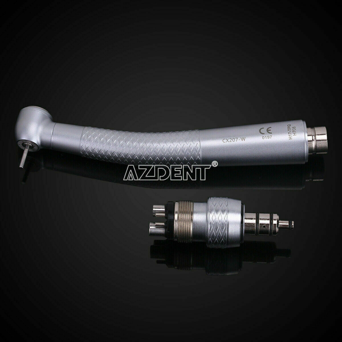 3 X Dental High Speed Handpiece Torque Head W/4Hole Coupler Coupling Push AZDENT